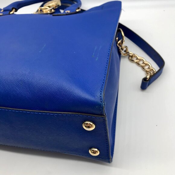 Michael Kors Dark Blue Saffiano Leather Hamilton Tote Bag - Picture 6 of 10